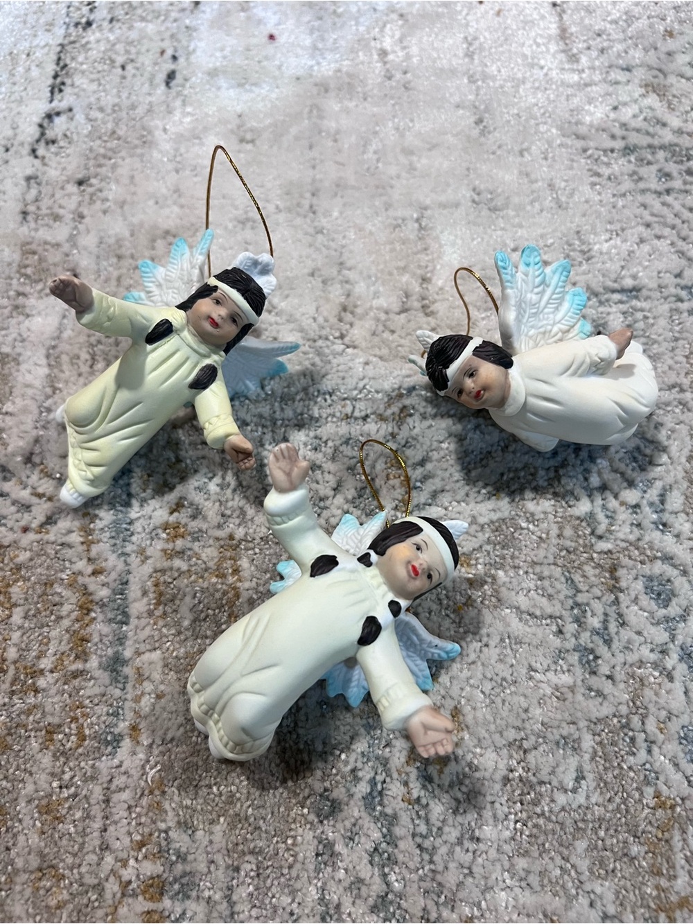 Vintage Native American Angels ornament set by House of Lloyd z99